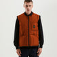 "Orange Polyester Men's Gilet"