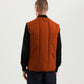 "Orange Polyester Men's Gilet"