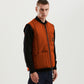 "Orange Polyester Men's Gilet"