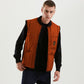 "Orange Polyester Men's Gilet"