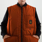 "Orange Polyester Men's Gilet"