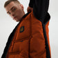 "Orange Polyester Men's Gilet"