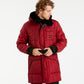 Red Polyamide Men Parka