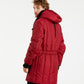 Red Polyamide Men Parka