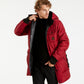 Red Polyamide Men Parka