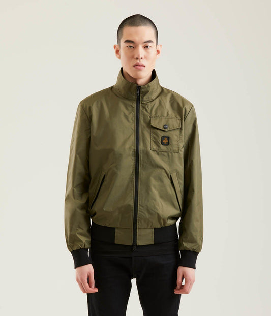 Green Polyamide Men's Bomber Jacket