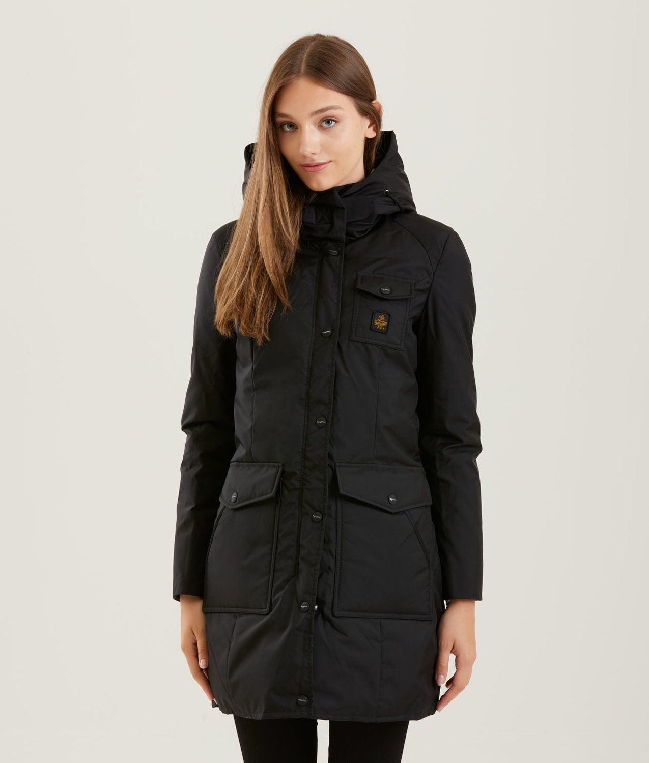 Black Polyamide Women Parka