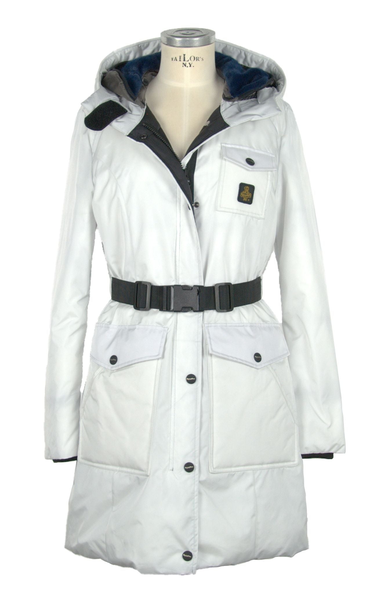White Polyamide Women's Parka