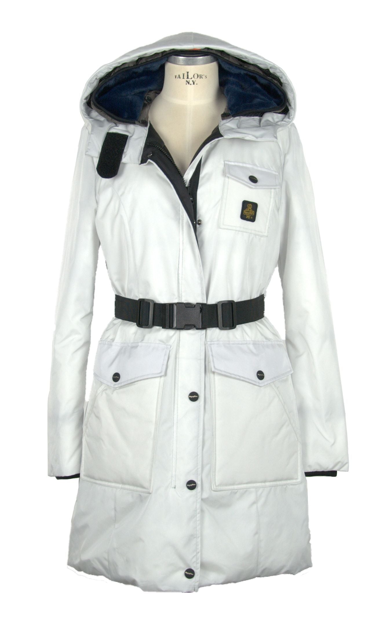 White Polyamide Women's Parka