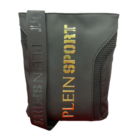 Black Polyester Men Messenger Bag