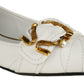 White Leather Women Ballerina Shoe