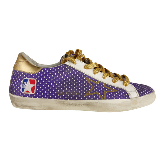 Purple Leather Women Sneaker