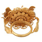 Elegant Crystal Bee Floral Statement Ring