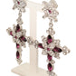 Elegant Silver Cross Clip-On Earrings