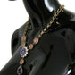 Elegant Gold Crystal Floral Charm Necklace