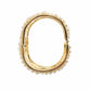 Elegant Gold Pearl Crystal Bangle