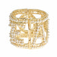 Elegant Gold Pearl Crystal Bangle
