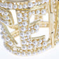 Elegant Gold Pearl Crystal Bangle