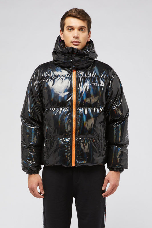 Black Polyester Men Jacket