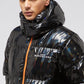 Black Polyester Men Jacket