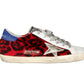 Red Leather Women Sneaker