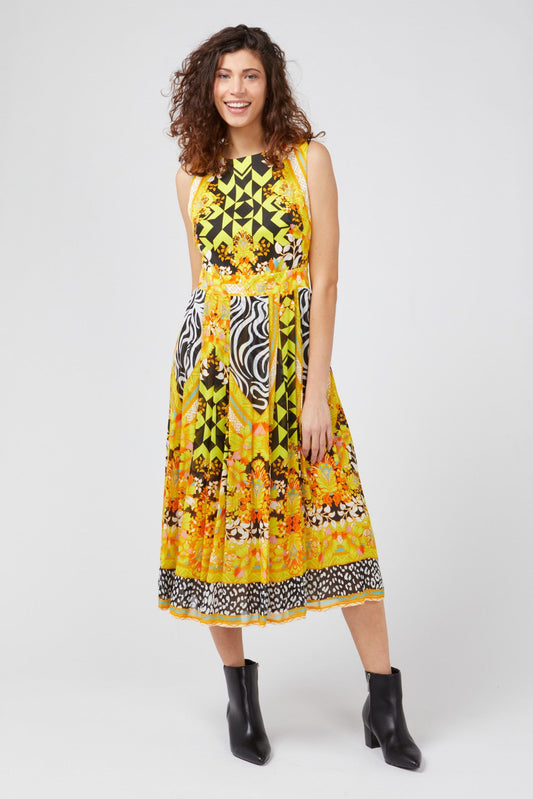 Yellow Cotton Women Dress