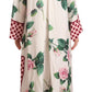 Exquisite Floral Silk Kaftan Dress