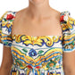 Majolica Mini Dress in Vibrant Multicolor