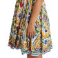 Majolica Mini Dress in Vibrant Multicolor