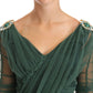Emerald Elegance Bodycon Midi Dress