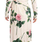 Elegant Floral Pleated Wrap Dress