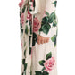 Elegant Floral Pleated Wrap Dress