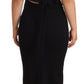 Elegant Black Sheath Halter Dress