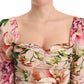 Elegant Floral Midi Sheath Dress