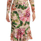 Elegant Floral Midi Sheath Dress