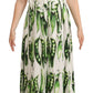 Elegant Pea Pod Print Maxi Dress