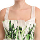 Elegant Pea Pod Print Maxi Dress
