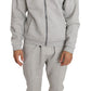 Elegant Gray Italian Cotton Sweatsuit