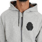 Elegant Gray Italian Cotton Sweatsuit