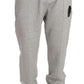 Elegant Gray Italian Cotton Sweatsuit