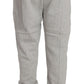 Elegant Gray Italian Cotton Sweatsuit