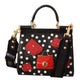 Elegant Sicily Polka Dot Leather Bag