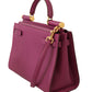 Elegant Purple Leather Sicily Shoulder Bag