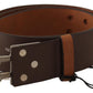 Elegant Brown Leather Fashion Belt