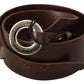 Elegant Brown Leather Fashion Belt