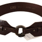 Elegant Brown Leather Fashion Belt