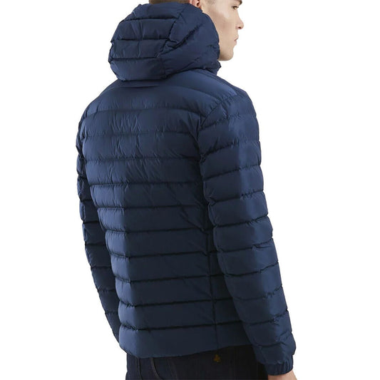 Blue Nylon Men Jacket