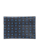 Black Signature Visetos Leather Clutch Pouch Handbag bag Wallet Purse set