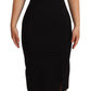 Sleek Square Neck Midi Cocktail Dress