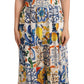 Majolica Print Ruffled Jumpsuit